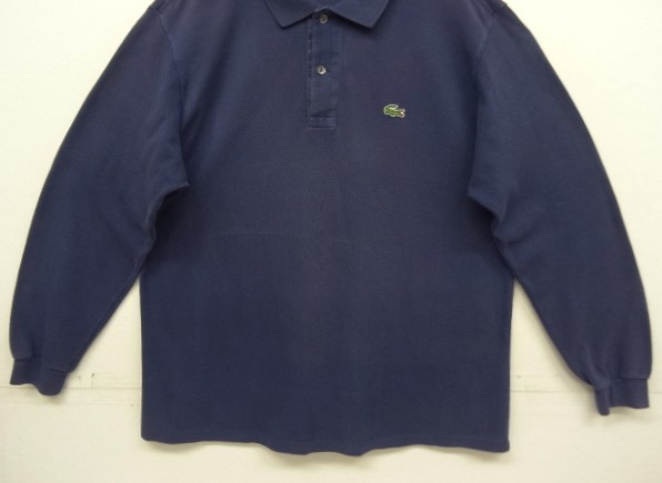 画像: 80'S CHEMISE LACOSTE 長袖 ポロシャツ ネイビー フランス製 (VINTAGE)