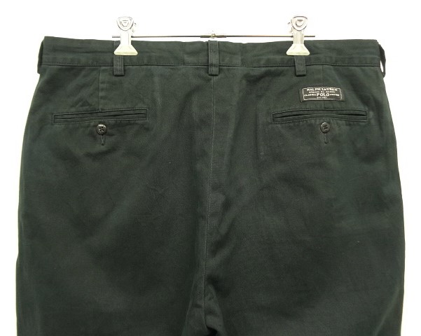 画像: 90'S RALPH LAUREN "ANDREW PANT" ツープリーツ チノパンツ ブラック (VINTAGE)