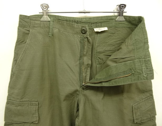 画像: 60'S アメリカ軍 US ARMY "JUNGLE FATIGUE" リップストップ カーゴパンツ S-R (VINTAGE)