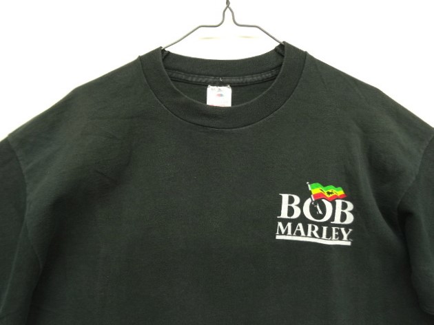 画像: 90'S BOB MARLEY 両面プリント シングルステッチ 半袖 Tシャツ ブラック USA製 (VINTAGE)