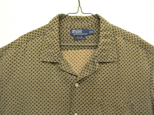 画像: 90'S RALPH LAUREN "BONNARD" シルク/リネン 半袖 オープンカラーシャツ 総柄 (VINTAGE)