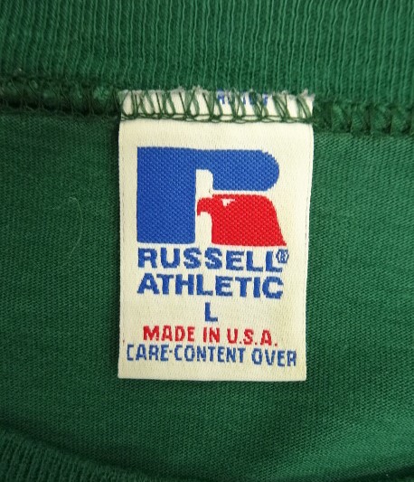 画像2: 90'S RUSSELL ATHLETIC "HIGH COTTON" ポケット付き 半袖 Tシャツ グリーン USA製 (VINTAGE)