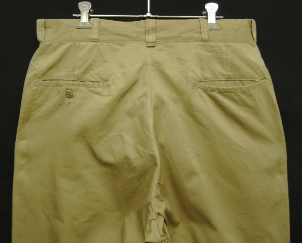 画像: 70'S アメリカ軍 US ARMY コットン100% チノパンツ SCOVILL製ブラスジップ W33L33 (VINTAGE)