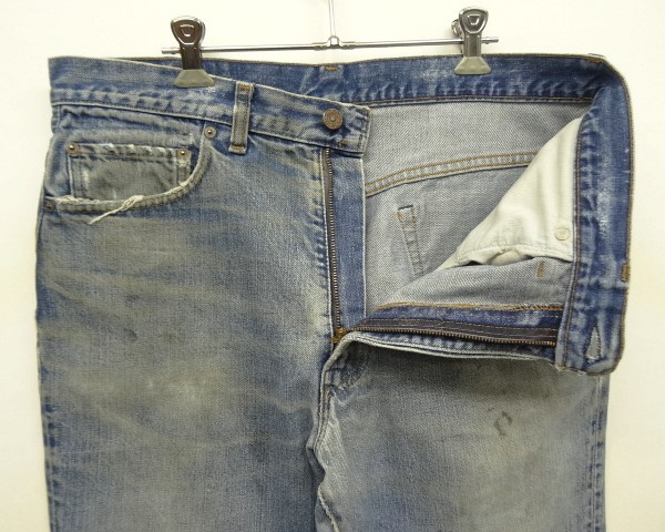 画像: 70'S LEVIS 517 "66前期モデル" 内股シングル バック裏シングル デニム インディゴ 刻印2 42TALONジップ USA製 W36L29 (VINTAGE)