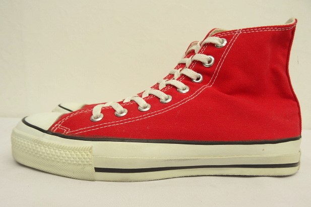 画像2: 90'S CONVERSE "ALL STAR HI" キャンバス スニーカー レッド USA製 (VINTAGE)