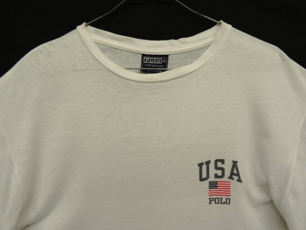 画像: 90'S RALPH LAUREN シングルステッチ 半袖 Tシャツ ホワイト USA製 (VINTAGE)