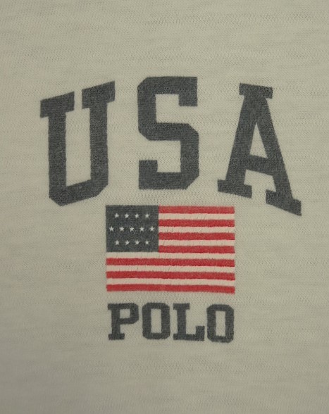 画像4: 90'S RALPH LAUREN シングルステッチ 半袖 Tシャツ ホワイト USA製 (VINTAGE)