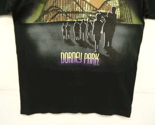 画像: 90'S DORNEY PARK シングルステッチ 両面プリント 半袖 Tシャツ ブラック/ギャランティック USA製 (VINTAGE)