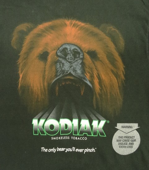 画像2: 90'S KODIAK シングルステッチ 両面プリント 半袖 Tシャツ ブラック USA製 (VINTAGE)