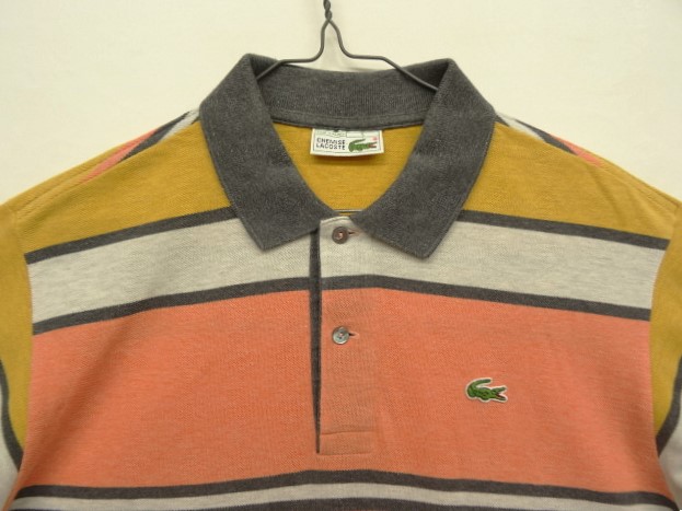 画像: 80'S CHEMISE LACOSTE ポロシャツ マルチボーダー フランス製 (VINTAGE)