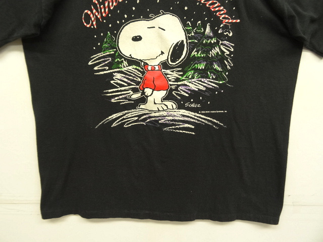 画像: 70'S SNOOPY "ARTEX製" シングルステッチ 半袖 Tシャツ ブラック USA製 (VINTAGE)