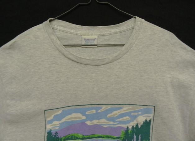 画像: 90'S LL Bean "HARBORSIDE GRAPHICS" シングルステッチ 半袖 Tシャツ ヘザーグレー USA製 (VINTAGE)