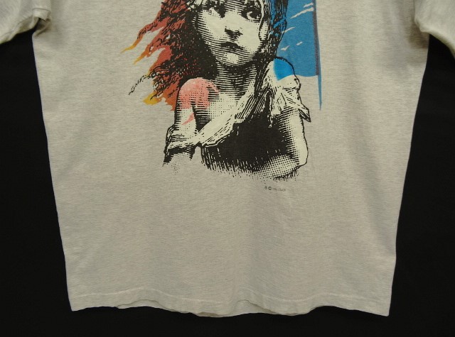 画像: 80'S LES MISERABLES シングルステッチ 両面プリント 半袖 Tシャツ グレー USA製 (VINTAGE)