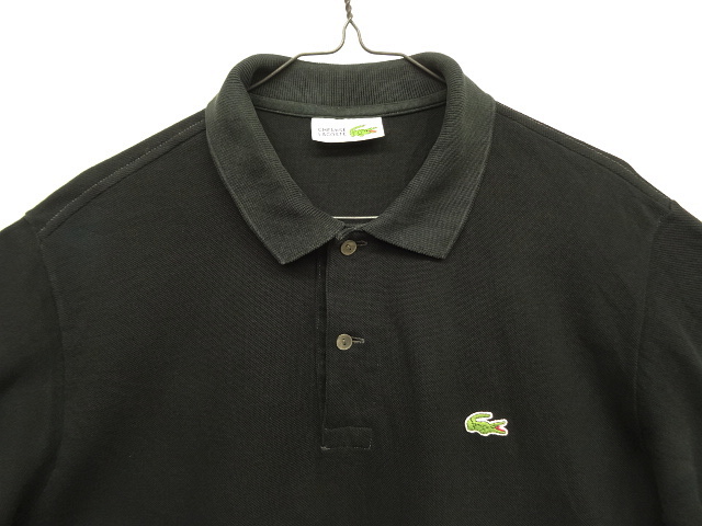 画像: 80'S CHEMISE LACOSTE ポロシャツ ブラック フランス製 (VINTAGE)