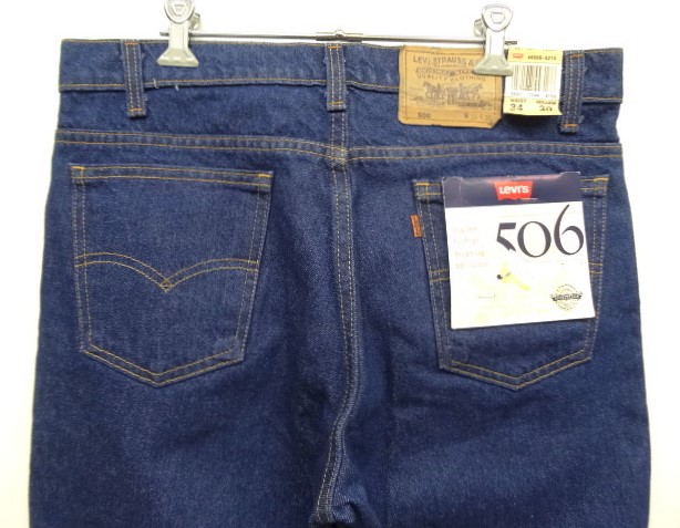 画像: 80'S LEVIS 506 デニム インディゴ W34L30 USA製 (DEADSTOCK)