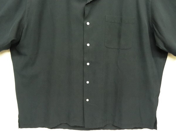 画像: 90'S RALPH LAUREN "CALDWELL"  シルク/コットン 半袖 オープンカラーシャツ ブラック (VINTAGE)