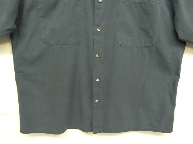 画像: 80'S BANANA REPUBLIC 初期タグ コットン 半袖 ボックスシャツ ダークブルー (VINTAGE)