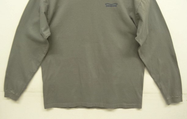 画像: 90'S PATAGONIA "BENEFICIAL T'S" バックプリント 長袖 Tシャツ ダークグレー USA製 (VINTAGE)