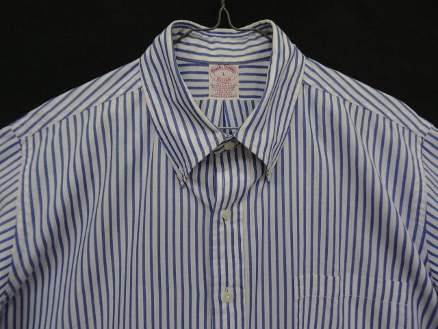 画像: 90'S BROOKS BROTHERS ポプリン 半袖 BDシャツ ストライプ USA製 (VINTAGE)