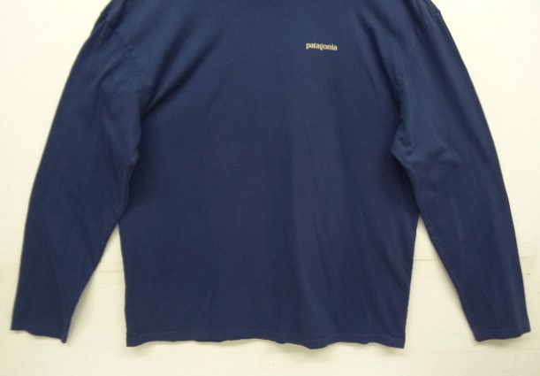 画像: PATAGONIA "冨士三十六景　駿河薩タ之海上" バックプリント 長袖 Tシャツ ネイビー USA製 (VINTAGE)