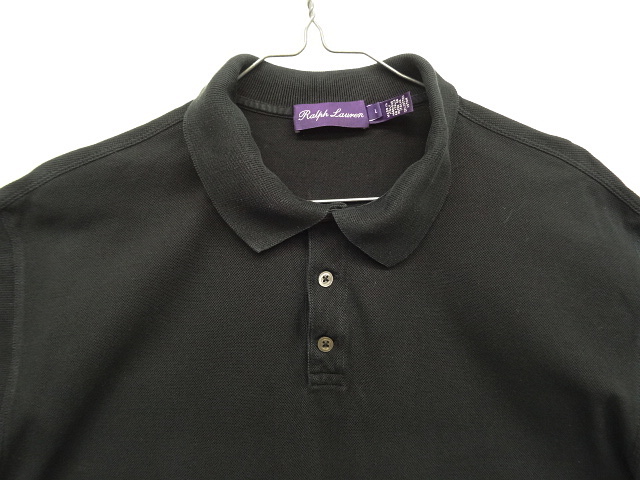 画像: RALPH LAUREN "PURPLE LABEL" 半袖 ポロシャツ ブラック イタリア製 (USED)