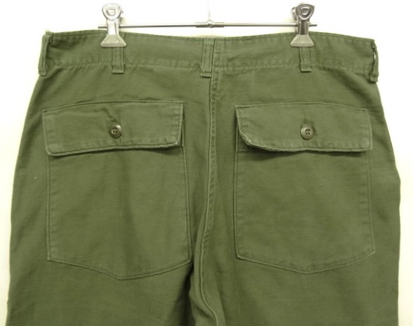 画像: 70'S アメリカ軍 US ARMY "OG107" コットンサテン ベイカーパンツ W36L29 (VINTAGE)