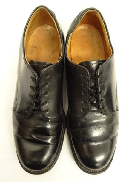 画像: 70'S アメリカ軍 US NAVY "HANOVER SHOE INC製" レザーソール サービスシューズ (VINTAGE)