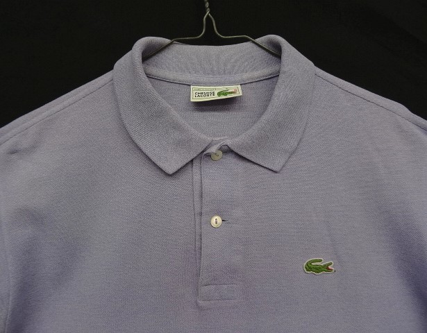 画像: 80'S CHEMISE LACOSTE ポロシャツ ライラックメランジ フランス製 (VINTAGE)