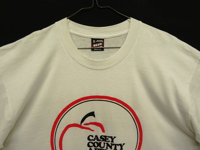 画像: 90'S CASEY COUNTY APPLE FESTIVAL シングルステッチ 半袖 Tシャツ ホワイト USA製 (VINTAGE)