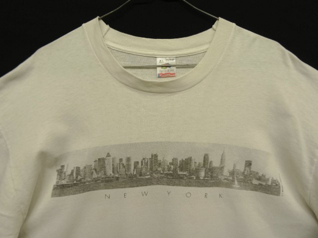 画像: 90'S C.MESSINA "NEW YORK" シングルステッチ 半袖 Tシャツ ホワイト USA製 (VINTAGE)