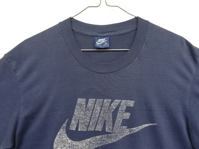 画像: 80'S NIKE 紺タグ シングルステッチ 半袖 Tシャツ ネイビー USA製 (VINTAGE)