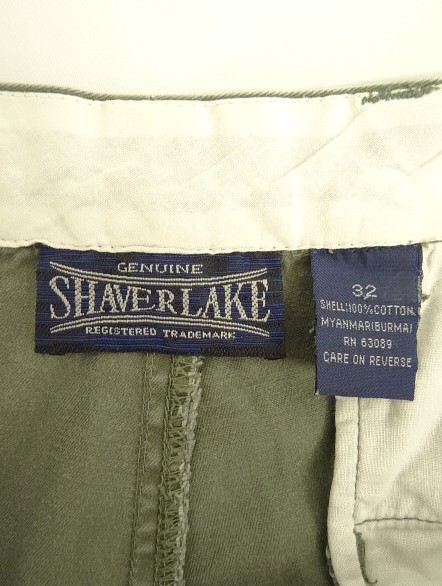 画像2: 90'S SHAVER LAKE ツープリーツ チノショーツ オリーブ (VINTAGE)