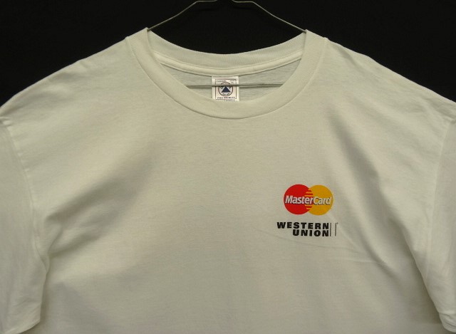 画像: 90'S MASTER CARD & WESTERN UNION 両面プリント 半袖 Tシャツ ホワイト (VINTAGE)