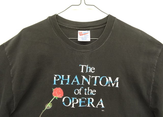 画像: 90'S THE PHANTOM OF THE OPERA シングルステッチ 半袖 Tシャツ フェードブラック (VINTAGE)