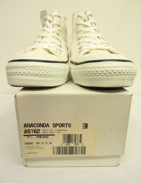 画像: 90'S CONVERSE x ANACONDA SPORTS キャンバス スニーカー ホワイト 箱付き USA製 (DEADSTOCK)