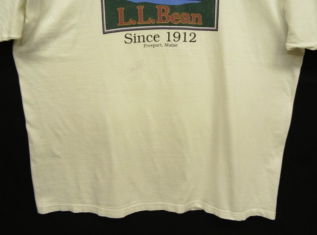 画像: 90'S LL Bean "HARBORSIDE GRAPHICS" シングルステッチ 半袖 Tシャツ ホワイト USA製 (VINTAGE)