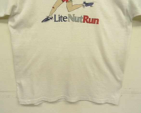 画像: 80'S HANES "LITE NUT RUN" シングルステッチ 半袖 リンガーTシャツ ホワイト USA製 (VINTAGE)