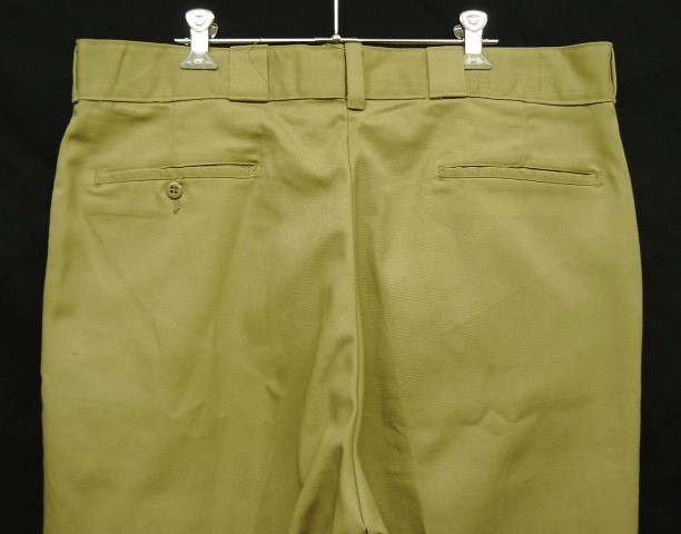 画像: 70'S LL Bean "DICKIES製" 筆記体タグ ワークパンツ ベージュ TALONアルミジップ USA製 (VINTAGE)