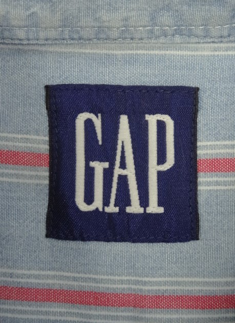 画像2: 90'S GAP 旧タグ シャンブレー 長袖 BDシャツ ストライプ (VINTAGE)