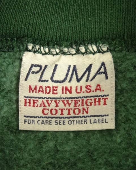 画像2: 90'S PLUMA "HEAVY WEIGHT COTTON" タートルネック スウェットシャツ ダークグリーン USA製 (VINTAGE)