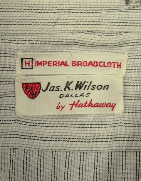 画像2: 50'S JAS.K.WILSON by HATHAWAY "IMPERIAL BROADCLOTH" 長袖 ポプリンシャツ ストライプ USA製 (VINTAGE)