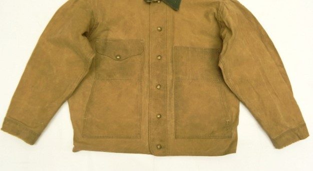 画像: 90'S C.C.FILSON 襟ウール ワックスコットン ショートジャケット カーキ USA製 (VINTAGE)