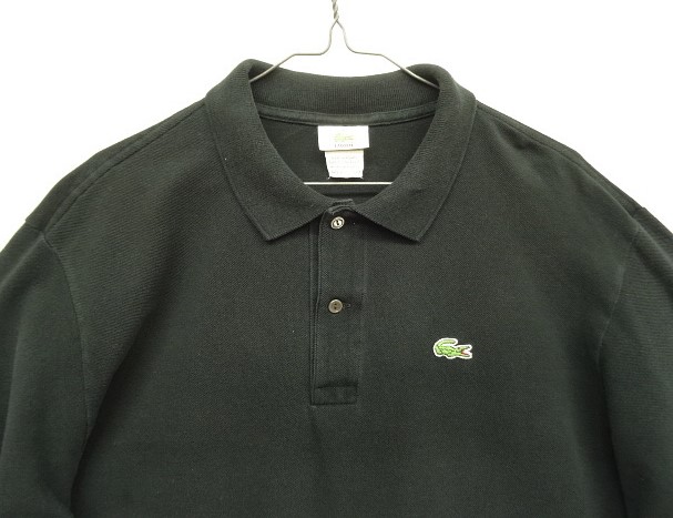 画像: 90'S CHEMISE LACOSTE 長袖 ポロシャツ ブラック フランス製 (VINTAGE)