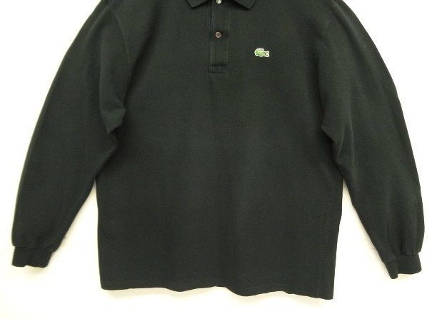 画像: 90'S CHEMISE LACOSTE 長袖 ポロシャツ ブラック フランス製 (VINTAGE)