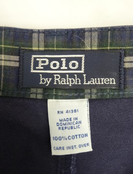 画像2: 90'S RALPH LAUREN ツープリーツ ダブルステッチ チノパンツ ネイビー (VINTAGE)