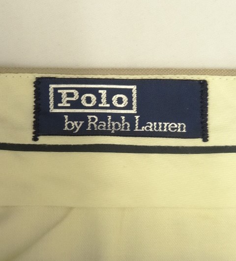 画像2: 90'S RALPH LAUREN ポリエステル ツープリーツ スラックス トラウザーズ ベージュ (VINTAGE)