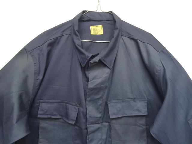 画像: アメリカ軍 "VITIN GARMENT MFG CORP製" BDUジャケット ネイビー/ツートンカラー XL-R (DEADSTOCK)