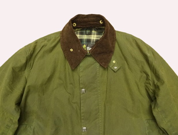 画像: 80'S BARBOUR 2クレスト 旧タグ "BORDER" オイルドジャケット オリーブ イングランド製 (VINTAGE)