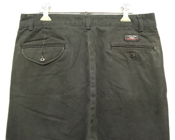 画像: 90'S RALPH LAUREN "HAMMOND PANT" ツープリーツ チノパンツ W33L30 フェードブラック (VINTAGE)