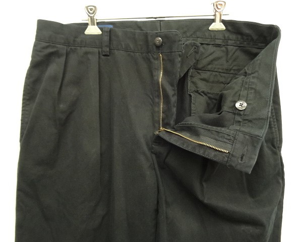 画像: 90'S RALPH LAUREN "ETAHN PANT" ツープリーツ チノパンツ W36L30 ブラック (VINTAGE)